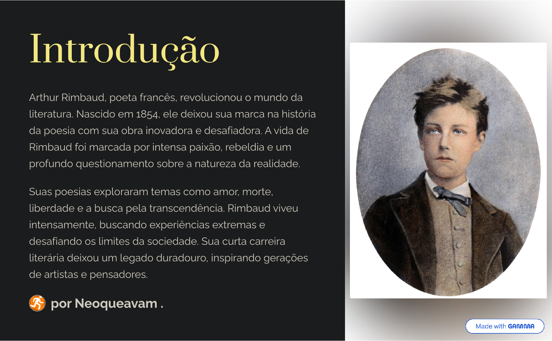 Arthur Rimbaud poeta francês biografia obras poemas simbolismo modernismo legado literário
