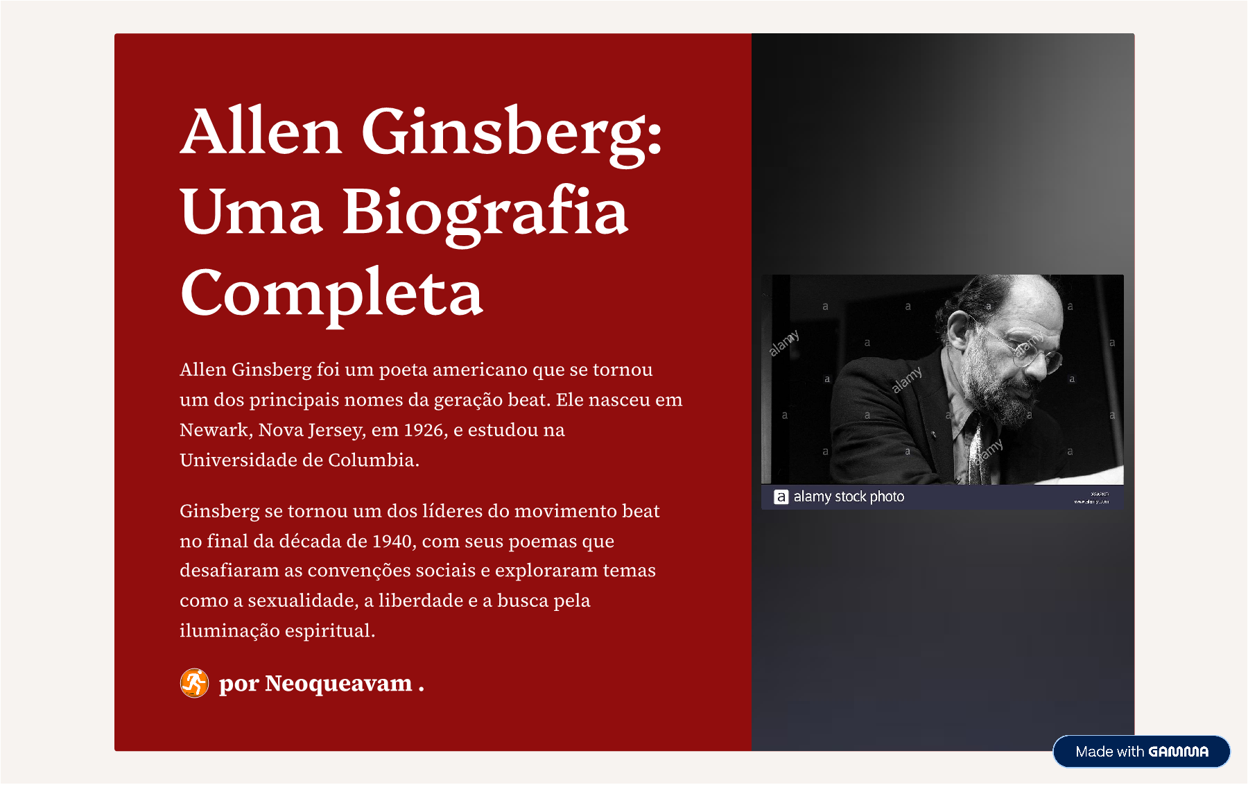 Allen Ginsberg poeta da Beat Generation e literatura americana