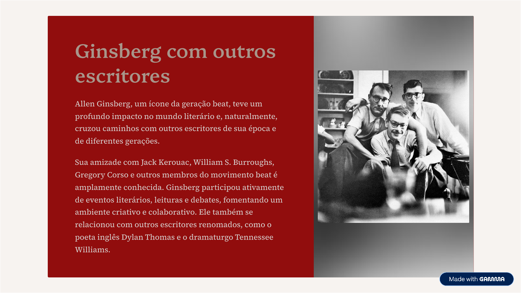 Allen Ginsberg poeta da Beat Generation e literatura americana